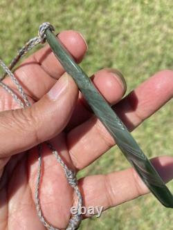 Richard Anderson Arahura CHATOYANT INANGA Pounamu New Zealand Nephrite Jade LEAF