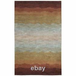 Rizzy Home Rust Colours Collection Hand-Tufted New Zealand Rust 8' x 10