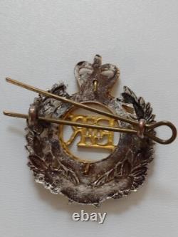 Royal New Zealand Engineers Officers Cap Badge QC EIIR Gilt/Silver 2Parts Org