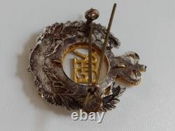 Royal New Zealand Engineers Officers Cap Badge QC EIIR Gilt/Silver 2Parts Org