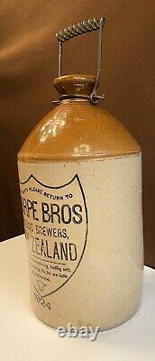 SHARPE BROS. Hygienic Brewers. New Zealand 1924. Stoneware. Crock. Beer Jug