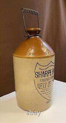SHARPE BROS. Hygienic Brewers. New Zealand 1924. Stoneware. Crock. Beer Jug