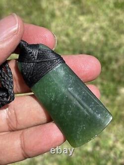 SMALL Nephrite Pounamu Maori ADZE TOKI New Zealand RARE MARSDEN GRASS GREEN Jade