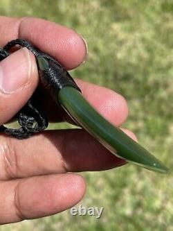 SMALL Nephrite Pounamu Maori ADZE TOKI New Zealand RARE MARSDEN GRASS GREEN Jade