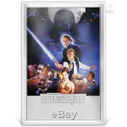 STAR WARS THE ORIGINAL TRILOGY 3x 2018 NUIE 35g PURE SILVER FOIL POSTERS