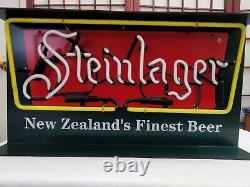STEINLAGER NEON NEW ZEALAND BEER LIGHTED SIGN EVERBRITE Lamp Bar Beer