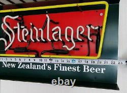 STEINLAGER NEON NEW ZEALAND BEER LIGHTED SIGN EVERBRITE Lamp Bar Beer