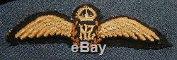 SUPERB Genuine WW2 era PILOT'S WINGS on Royal NEW ZEALAND Air Force P/O's Tunic