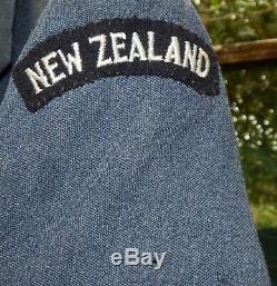 SUPERB Genuine WW2 era PILOT'S WINGS on Royal NEW ZEALAND Air Force P/O's Tunic