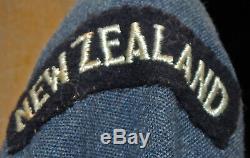 SUPERB Genuine WW2 era PILOT'S WINGS on Royal NEW ZEALAND Air Force P/O's Tunic