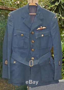 SUPERB Genuine WW2 era PILOT'S WINGS on Royal NEW ZEALAND Air Force WithO's Tunic