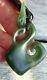 S Gardiner Nz Maori Greenstone Pounamu Nephrite Flower Jade Hei Manaia Pendant