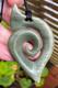 S Gardiner Nz Maori Kokopu Greenstone Pounamu Nephrite Jade Koru Matau Pendant