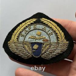 Safe Air New Zealand Airlines Pilots Cap Badge Bullion Badge RARE