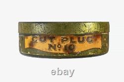 Scarce 1920s New Zealand Cut Plug #10 litho tobacco tin in very good cond
