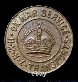 Scarce New Zealand On War Service Transport Lapel Badge 1914/1918