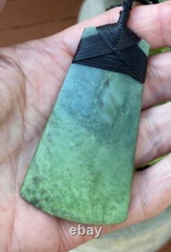 Scott Parker Nz Pounamu Greenstone Nephrite Inanga Flower Jade Maori Hei Toki