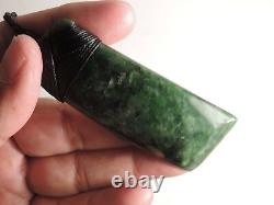 Shane Greenstone Jade Pounamu Nephrite Maori Quality TOKI MARSDEN FLOWER JADE