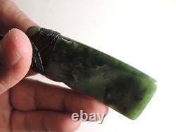 Shane Greenstone Jade Pounamu Nephrite Maori Quality TOKI MARSDEN FLOWER JADE