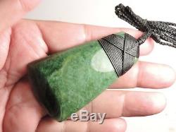 Shanes Greenstone Jade Pounamu Nephrite Maori Medium Broad TOKI MOTTLED MARSDEN