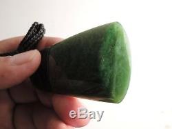 Shanes Greenstone Jade Pounamu Nephrite Maori Medium Broad TOKI MOTTLED MARSDEN