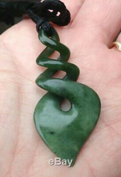 Shaun Gardiner Nz Maori Greenstone Pounamu Nephrite Flower Jade Eternity Twist
