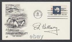 Sir Edmund Hillary, New Zealand explorer, first to summit Mt. Everest, signed FDC