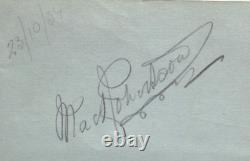 Sir Mac Robertson, Australian Businessman Philanthropist''Rare'' Autograph