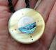 South Sea Pearl Recycled Ebony Inlaid Nz Paua Shell Silver Sun Ocean Necklace