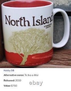 Starbucks 2010 Global Icon Series North Island New Zealand Mug SUPER RARE Error