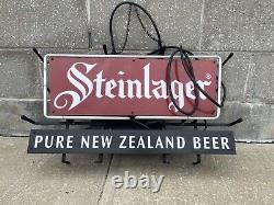 Steinlager Beer Pure New Zealand neon Sign VERY RARE As is Read Description
