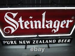 Steinlager Beer SIGN Pure New Zealand neon lighted VERY RARE NICE LOCAL PICKUP