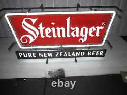 Steinlager Beer SIGN Pure New Zealand neon lighted VERY RARE NICE LOCAL PICKUP