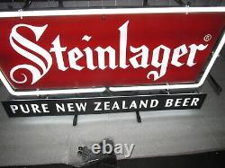 Steinlager Beer SIGN Pure New Zealand neon lighted VERY RARE NICE LOCAL PICKUP