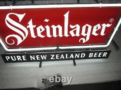 Steinlager Beer SIGN Pure New Zealand neon lighted VERY RARE NICE LOCAL PICKUP