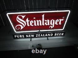 Steinlager Beer SIGN Pure New Zealand neon lighted VERY RARE NICE LOCAL PICKUP