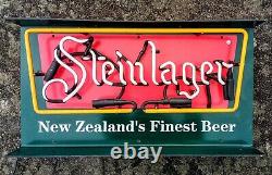 Steinlager Pure New Zealand Beer Lighted Bar Neon Advertising Sign Vintage