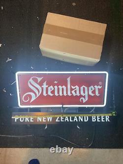 Steinlager Pure New Zealand Beer SIGN neon lighted VERY RARE NICE