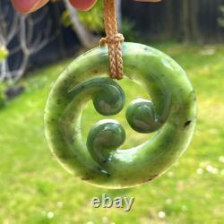 Stunning 2.5 Gem Nz Maori Kawakawa Pounamu Greenstone Jade Triple Koru