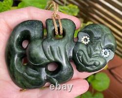 Superb Scott Parker Nz Pounamu Greenstone Nephrite Arahura Jade Maori Hei Tiki