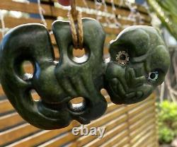 Superb Scott Parker Nz Pounamu Greenstone Nephrite Arahura Jade Maori Hei Tiki