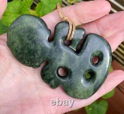 Superb Scott Parker Nz Pounamu Greenstone Nephrite Arahura Jade Maori Hei Tiki