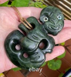 Superb Scott Parker Nz Pounamu Greenstone Nephrite Arahura Jade Maori Hei Tiki