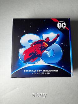 Superman 85th Anniversary 1oz Silver Coin Silver Collectible by New Zealand Mint