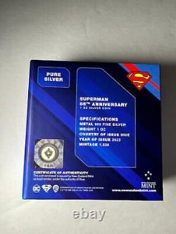 Superman 85th Anniversary 1oz Silver Coin Silver Collectible by New Zealand Mint