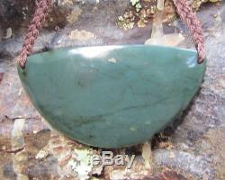 Te Kaha New Zealand Greenstone Turquoise Inanga Jade Maori Pounamu Necklace