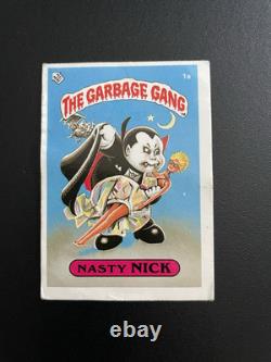The Garbage Gang 1a Nasty Nick New Zealand Rare 1989 Foreign GPK Pail Kids