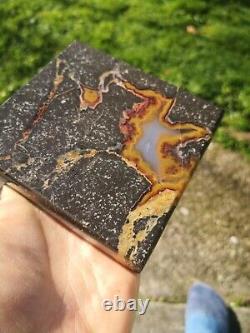 Thunder Egg New Zealand Very Rare Mineral Polished Lapidary Slab Agate