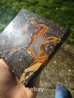 Thunder Egg New Zealand Very Rare Mineral Polished Lapidary Slab Agate