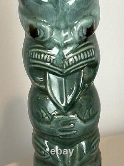 Ti-Toki Liqueur Bottle New Zealand Tiki Bar Decanter 750ml Vintage Blue Green